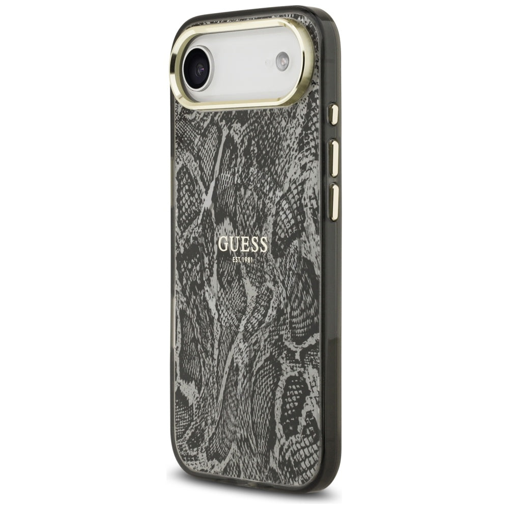 Husa MagSafe pentru Apple iPhone 17 Air, Guess, Python Pattern, Neagra