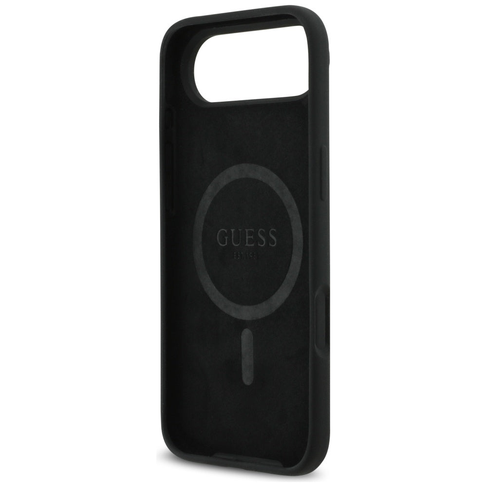 Husa MagSafe pentru Apple iPhone 17 Air, Guess, Triangle Logo, Neagra