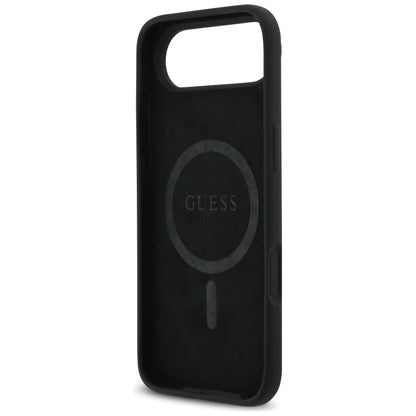 Husa MagSafe pentru Apple iPhone 17 Air, Guess, Triangle Logo, Neagra