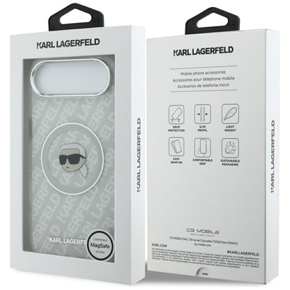 Husa MagSafe pentru Apple iPhone 17 Air, Karl Lagerfeld, IML Karl`s Head, Gri