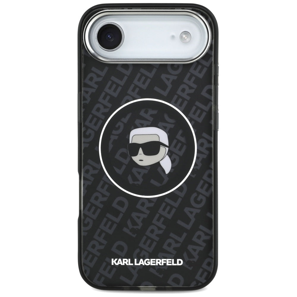 Husa MagSafe pentru Apple iPhone 17 Air, Karl Lagerfeld, IML Karl`s Head, Neagra
