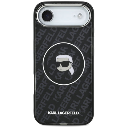 Husa MagSafe pentru Apple iPhone 17 Air, Karl Lagerfeld, IML Karl`s Head, Neagra