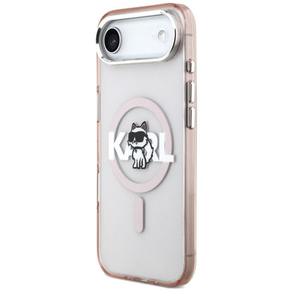 Husa MagSafe pentru Apple iPhone 17 Air, Karl Lagerfeld, IML Sketch Logo Choupette, Roz