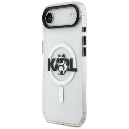 Husa MagSafe pentru Apple iPhone 17 Air, Karl Lagerfeld, IML Sketch Logo Choupette, Transparenta