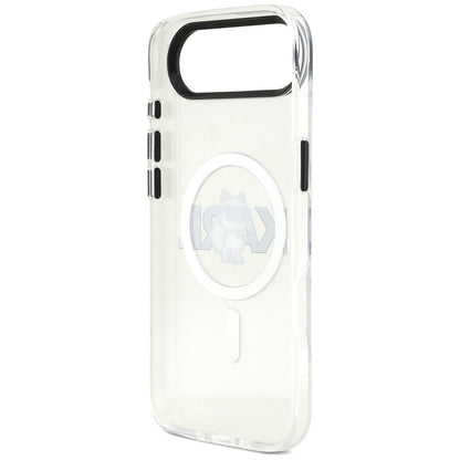 Husa MagSafe pentru Apple iPhone 17 Air, Karl Lagerfeld, IML Sketch Logo Choupette, Transparenta