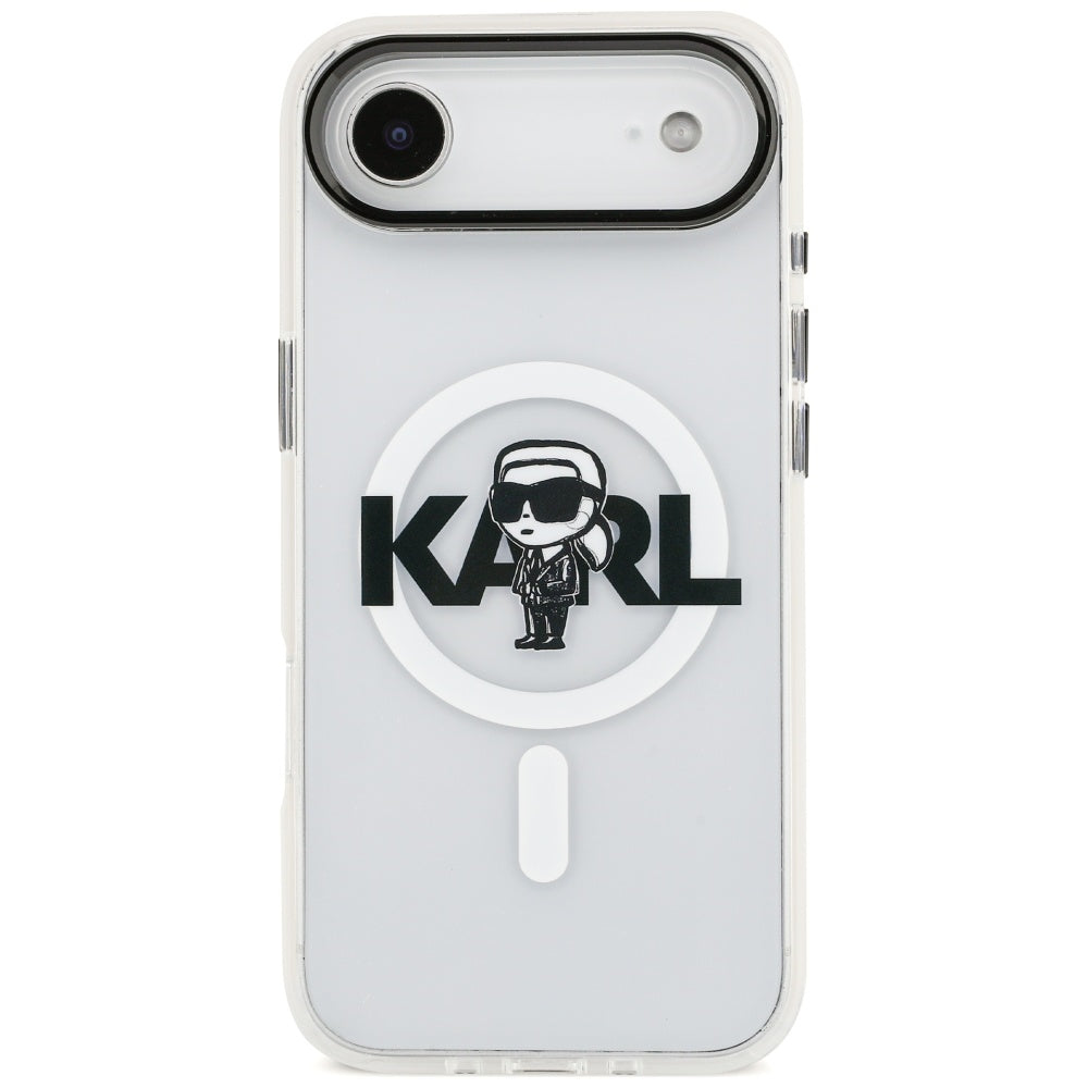 Husa MagSafe pentru Apple iPhone 17 Air, Karl Lagerfeld, IML Sketch Logo Karl, Transparenta