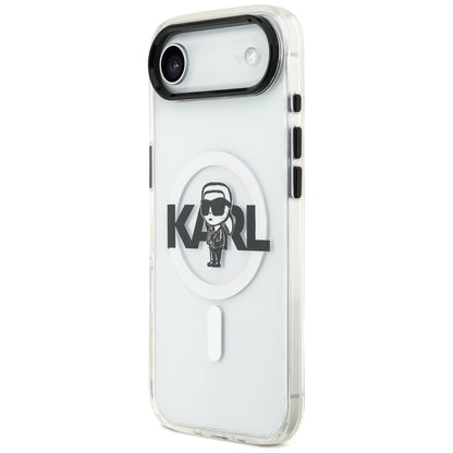 Husa MagSafe pentru Apple iPhone 17 Air, Karl Lagerfeld, IML Sketch Logo Karl, Transparenta