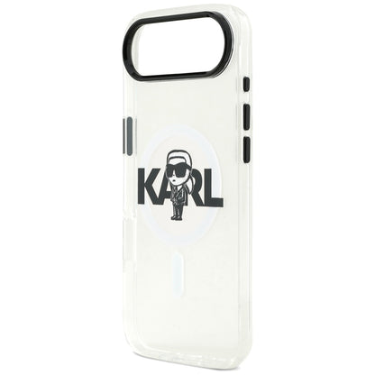 Husa MagSafe pentru Apple iPhone 17 Air, Karl Lagerfeld, IML Sketch Logo Karl, Transparenta