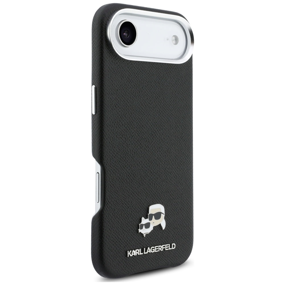 Husa MagSafe pentru Apple iPhone 17 Air, Karl Lagerfeld, Karl & Choupette Head's Pin, Neagra