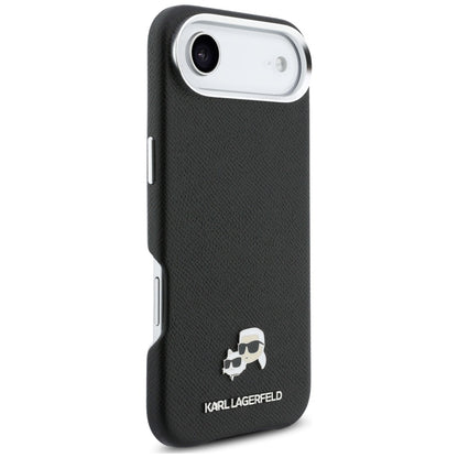 Husa MagSafe pentru Apple iPhone 17 Air, Karl Lagerfeld, Karl & Choupette Head's Pin, Neagra