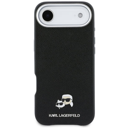 Husa MagSafe pentru Apple iPhone 17 Air, Karl Lagerfeld, Karl & Choupette Head's Pin, Neagra
