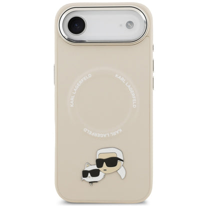 Husa MagSafe pentru Apple iPhone 17 Air, Karl Lagerfeld, Karl & Choupette Pins, Bej