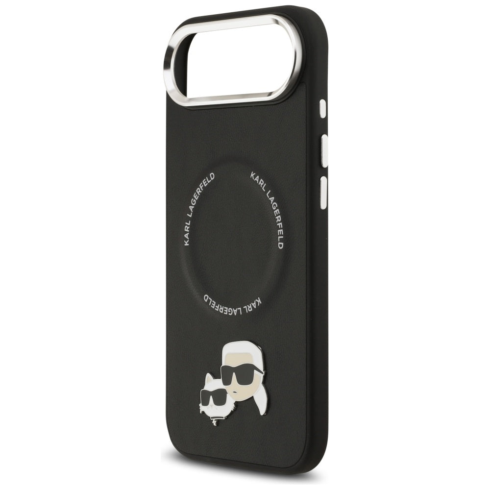 Husa MagSafe pentru Apple iPhone 17 Air, Karl Lagerfeld, Karl & Choupette Pins, Neagra