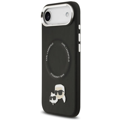 Husa MagSafe pentru Apple iPhone 17 Air, Karl Lagerfeld, Karl & Choupette Pins, Neagra