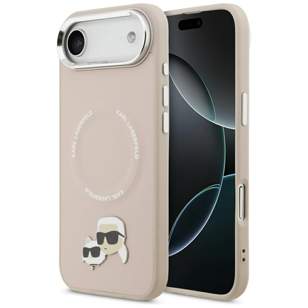 Husa MagSafe pentru Apple iPhone 17 Air, Karl Lagerfeld, Karl & Choupette Pins, Roz