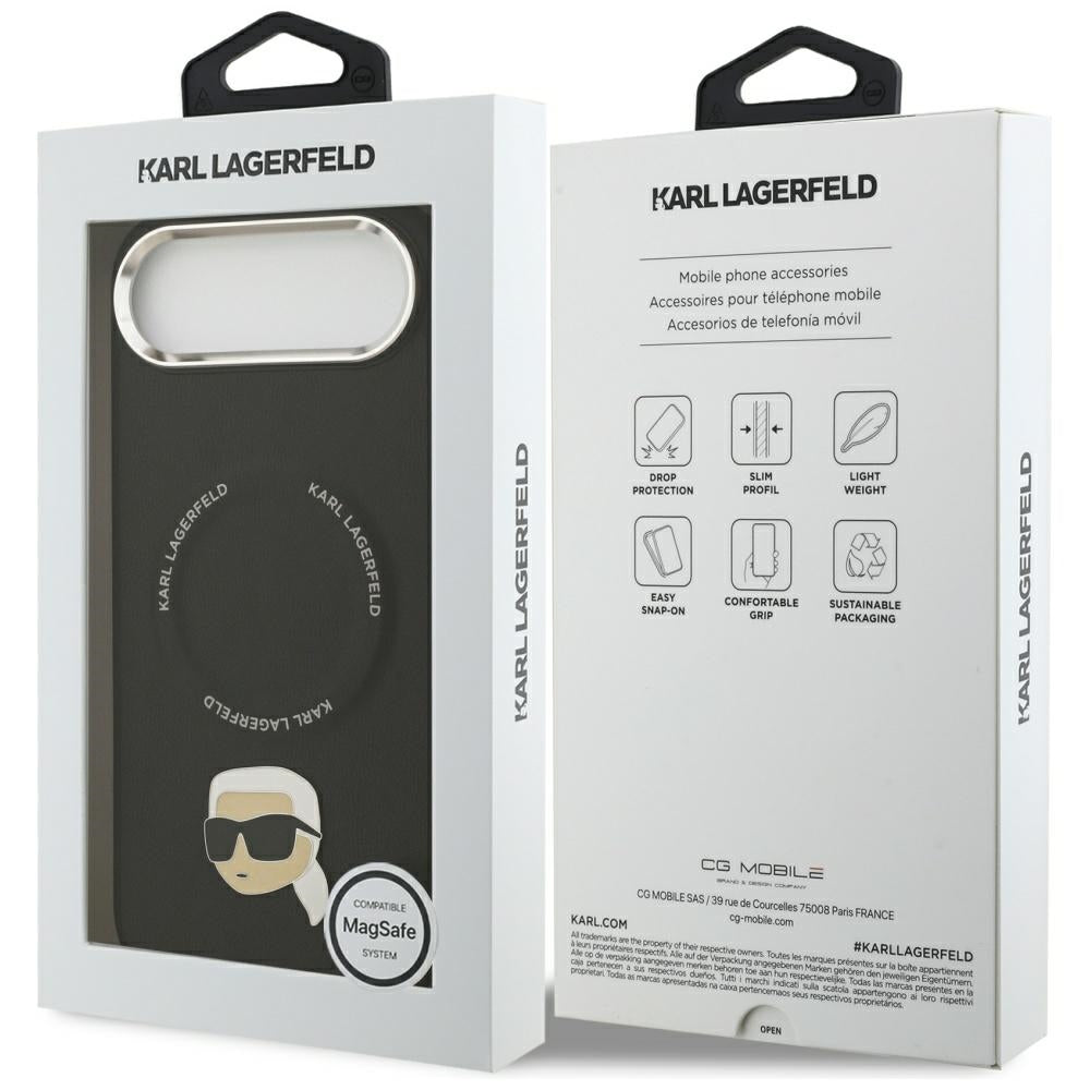 Husa MagSafe pentru Apple iPhone 17 Air, Karl Lagerfeld, Karl Pin, Neagra