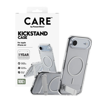 Husa MagSafe pentru Apple iPhone 17 Air, PanzerGlass, Care Feature Kickstand, Transparenta