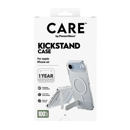 Husa MagSafe pentru Apple iPhone 17 Air, PanzerGlass, Care Feature Kickstand, Transparenta