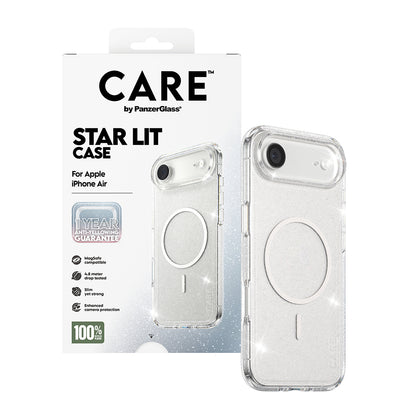Husa MagSafe pentru Apple iPhone 17 Air, PanzerGlass, Care Urban Explorer Star Lit, Transparenta Alba