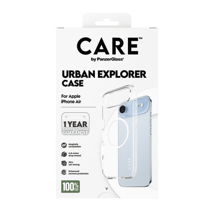 Husa MagSafe pentru Apple iPhone 17 Air, PanzerGlass, Care Urban Explorer, Transparenta Alba