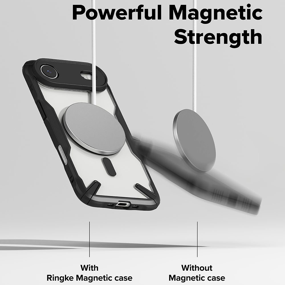 Husa MagSafe pentru Apple iPhone 17 Air, Ringke, Fusion X, Neagra