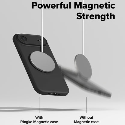 Husa MagSafe pentru Apple iPhone 17 Air, Ringke, Silicone, Neagra