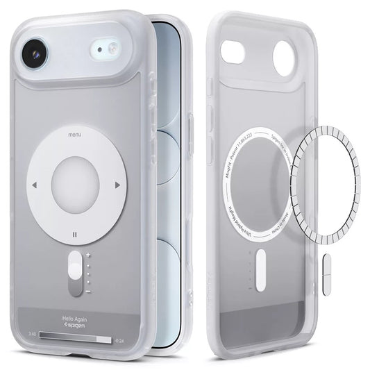 Husa MagSafe pentru Apple iPhone 17 Air, Spigen, Ultra Hybrid Classic, Argintie