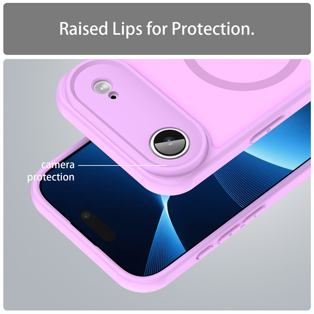 Husa MagSafe pentru Apple iPhone 17 Air, Techsuit, HaloFrost II, Roz