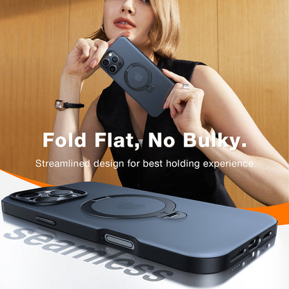 Husa MagSafe pentru Apple iPhone 17 Air, Torras, Ostand Spin, Neagra