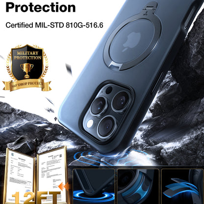 Husa MagSafe pentru Apple iPhone 17 Air, Torras, Ostand Spin, Transparenta