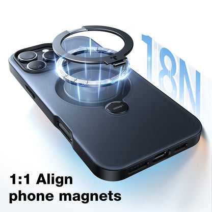 Husa MagSafe pentru Apple iPhone 17 Air, Torras, Ostand Spin, Transparenta