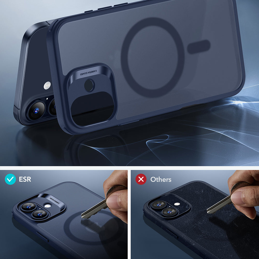 Husa MagSafe pentru Apple iPhone 17, ESR, Classic Hybrid, Albastra Satinata