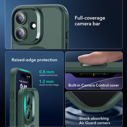 Husa MagSafe pentru Apple iPhone 17, ESR, Classic Hybrid, Verde Satinata