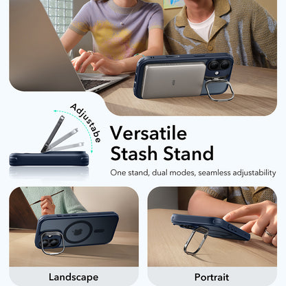 Husa MagSafe pentru Apple iPhone 17, ESR, Classic Hybrid Kickstand, Albastra Satinata