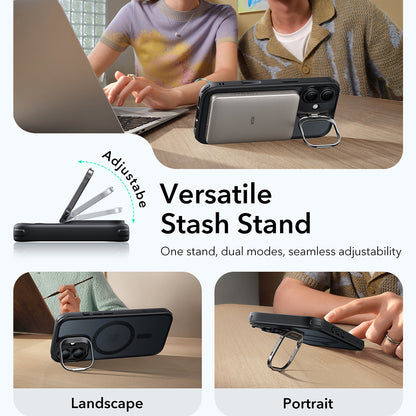 Husa MagSafe pentru Apple iPhone 17, ESR, Classic Hybrid Kickstand, Neagra Satinata