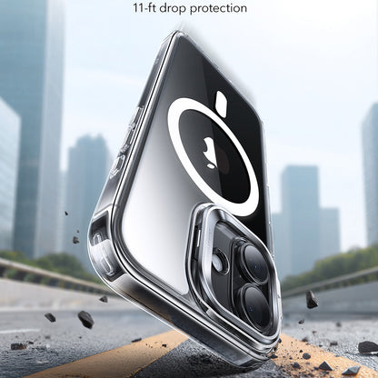 Husa MagSafe pentru Apple iPhone 17, ESR, Classic Hybrid Kickstand, Transparenta