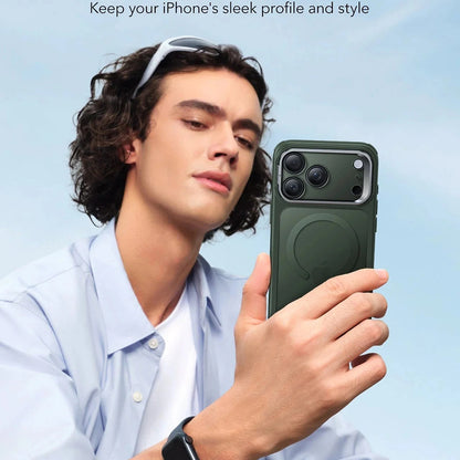 Husa MagSafe pentru Apple iPhone 17, ESR, Classic Hybrid Kickstand, Verde Satinata