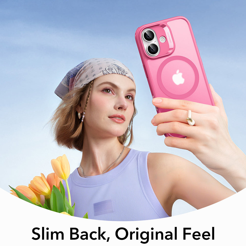 Husa MagSafe pentru Apple iPhone 17, ESR, Classic Hybrid, Roz Satinata