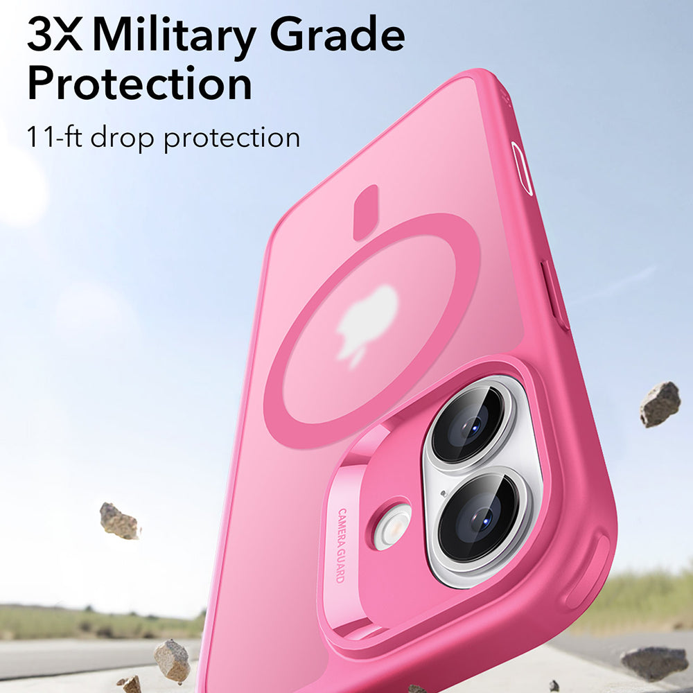 Husa MagSafe pentru Apple iPhone 17, ESR, Classic Hybrid, Roz Satinata