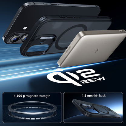 Husa MagSafe pentru Apple iPhone 17, ESR, Classic Hybrid, Neagra Satinata