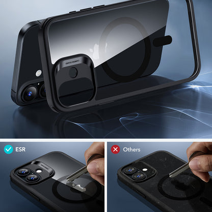 Husa MagSafe pentru Apple iPhone 17, ESR, Classic Hybrid, Neagra Transparenta