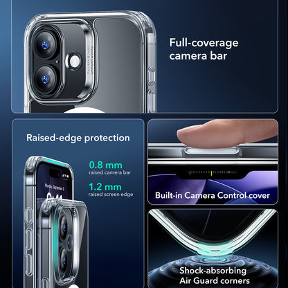 Husa MagSafe pentru Apple iPhone 17, ESR, Classic Hybrid, Transparenta