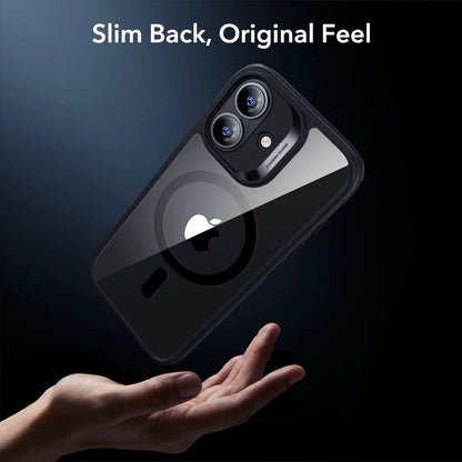 Husa MagSafe pentru Apple iPhone 17, ESR, Classic Hybrid with Screen Protector, Neagra Transparenta