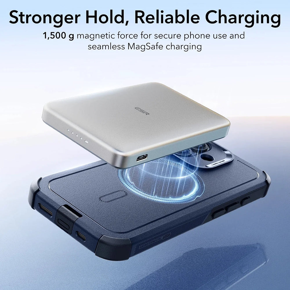 Husa MagSafe pentru Apple iPhone 17, ESR, Cyber, Albastra