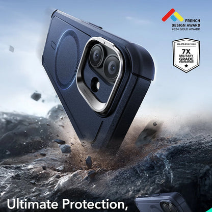 Husa MagSafe pentru Apple iPhone 17, ESR, Cyber Armor Kickstand, Albastra