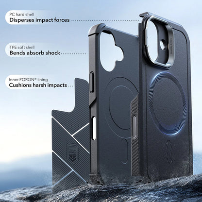 Husa MagSafe pentru Apple iPhone 17, ESR, Cyber Armor Kickstand, Neagra