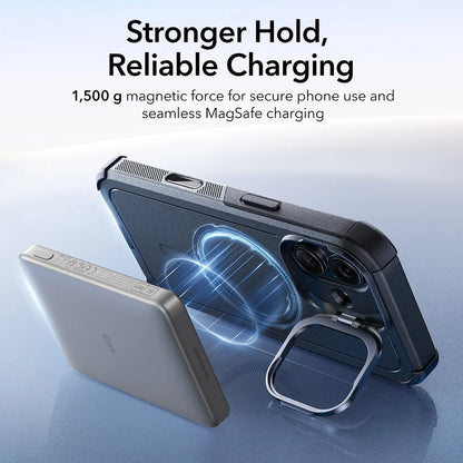 Husa MagSafe pentru Apple iPhone 17, ESR, Cyber Armor Kickstand, Neagra