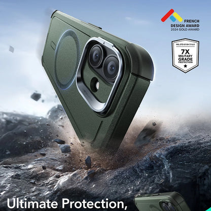 Husa MagSafe pentru Apple iPhone 17, ESR, Cyber Armor Kickstand, Verde