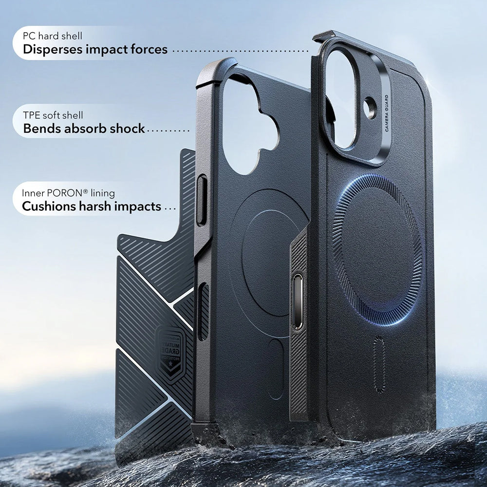 Husa MagSafe pentru Apple iPhone 17, ESR, Cyber, Neagra