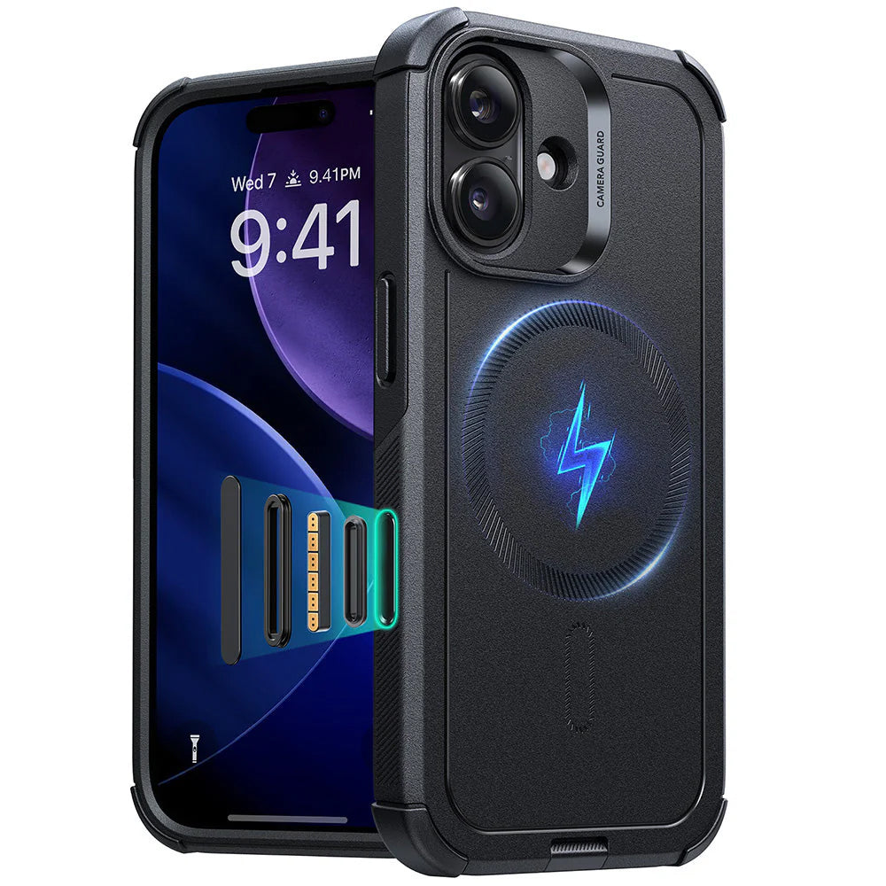 Husa MagSafe pentru Apple iPhone 17, ESR, Cyber, Neagra